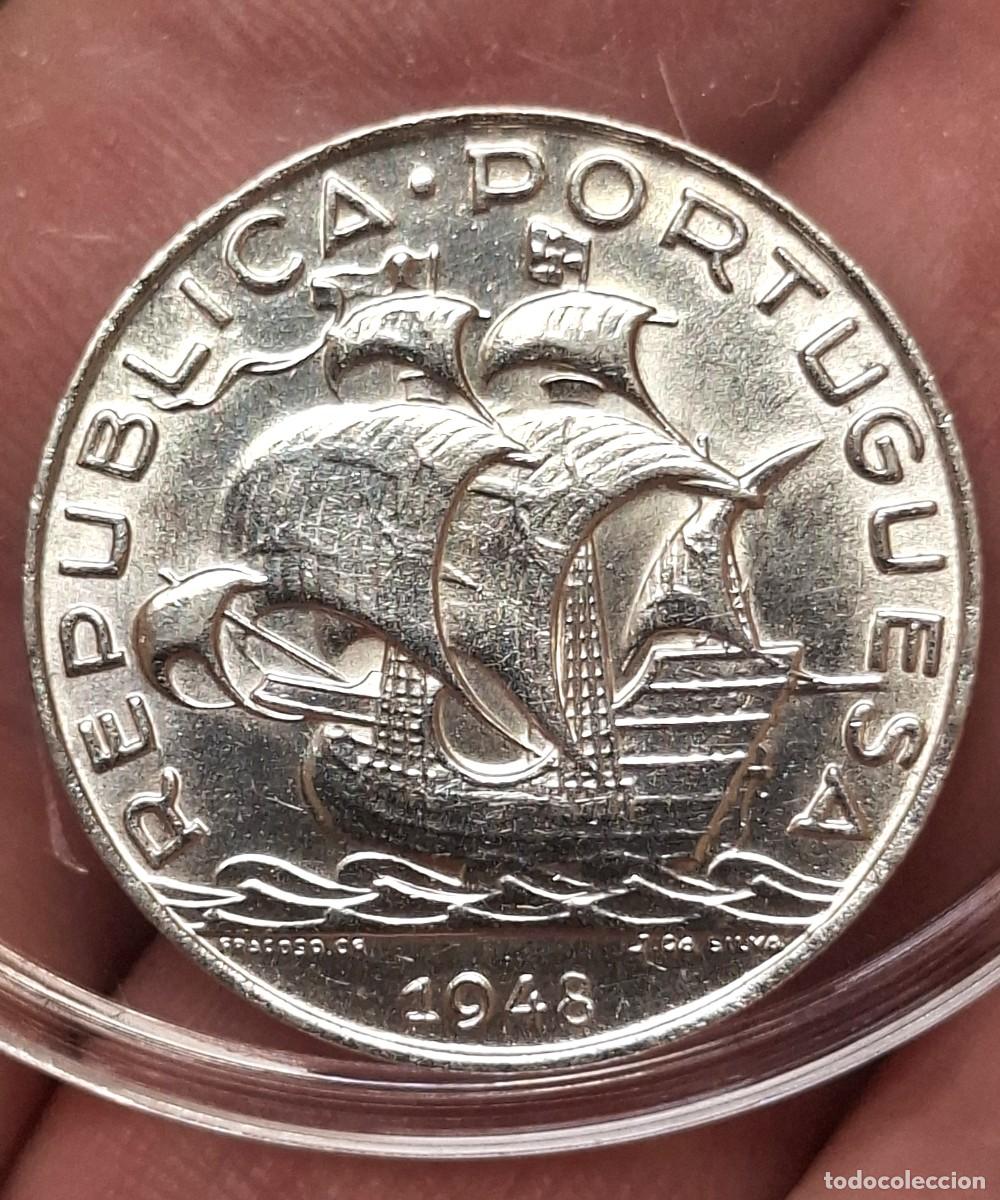 Monete antiche di Europa: Portugal 5 Escudos 1948 PLATA
