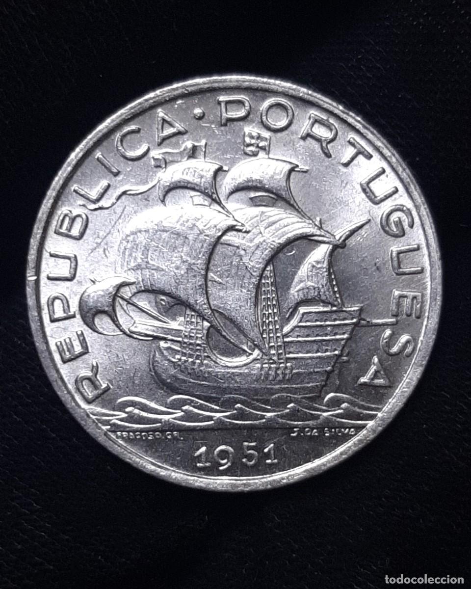 Monete antiche di Europa: Portugal 5 Escudos 1951 PLATA