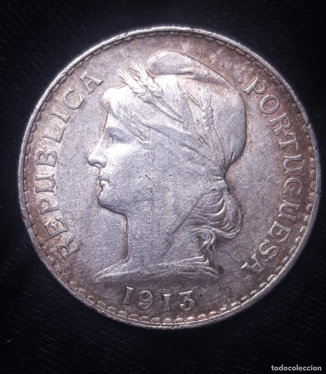 Monnaies anciennes de Europe: Portugal 50 Centavos 1913 PLATA