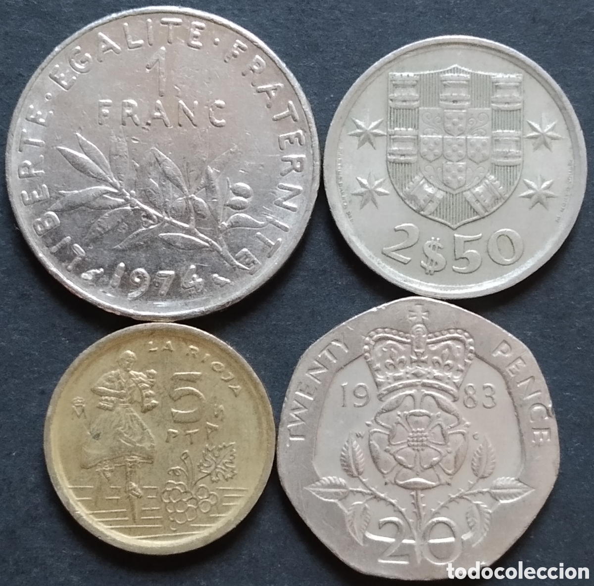 Monedas antiguas de Europa: LOTE MONEDAS N&deg; 0222 - LOTE DE 4 MONEDAS INTERNACIONALES