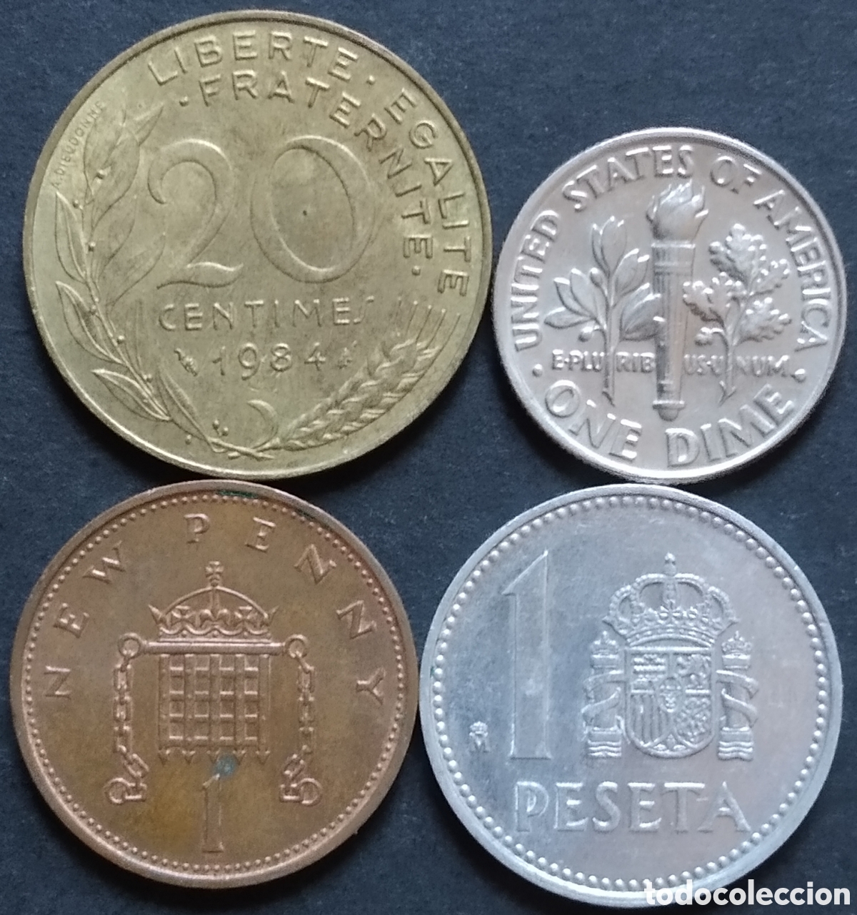 Monedas antiguas de Europa: LOTE MONEDAS N&deg; 0223 - LOTE DE 4 MONEDAS INTERNACIONALES
