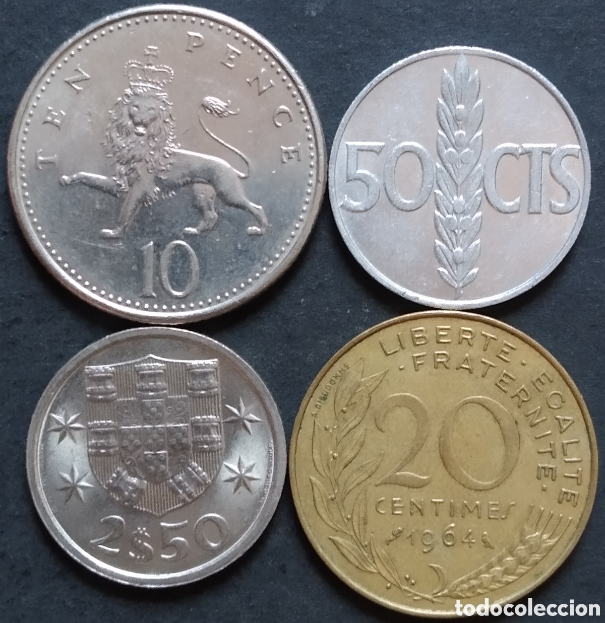 Monedas antiguas de Europa: LOTE MONEDAS N&deg; 0224 - LOTE DE 4 MONEDAS INTERNACIONALES
