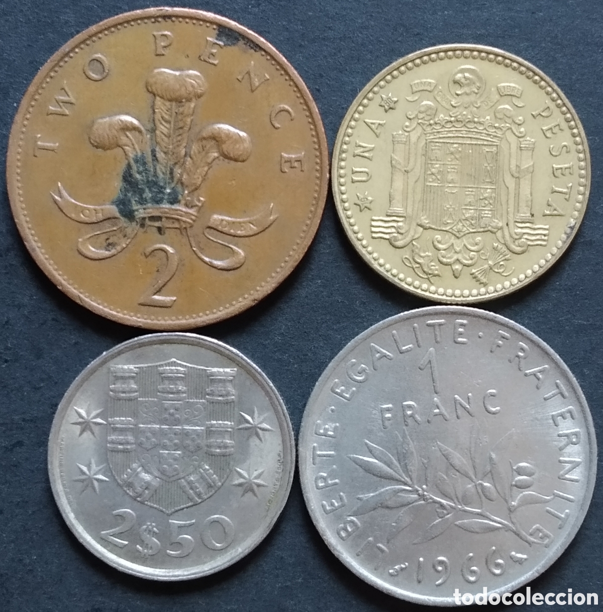 Monedas antiguas de Europa: LOTE MONEDAS N&deg; 0225 - LOTE DE 4 MONEDAS INTERNACIONALES