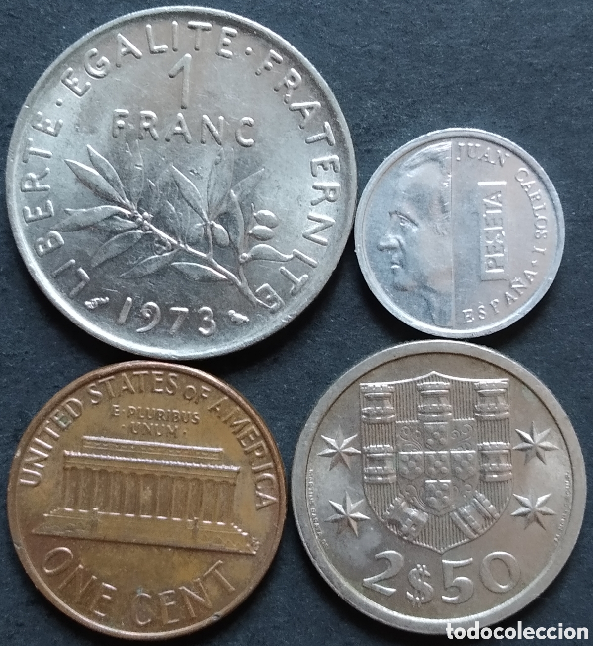 Monedas antiguas de Europa: LOTE MONEDAS N&deg; 0226 - LOTE DE 4 MONEDAS INTERNACIONALES