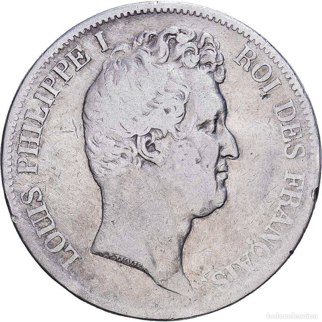 Monedas antiguas de Europa: [#1552471] Francia, Louis Philippe I, 5 Francs, 1831, Bordeaux, Plata, BC+, Gadoury:676