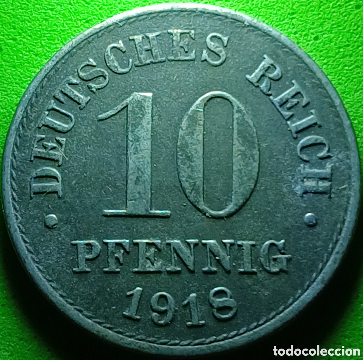 Moedas antigas da Europa: Alemania Imperio 10 pfennig 1918 km#26