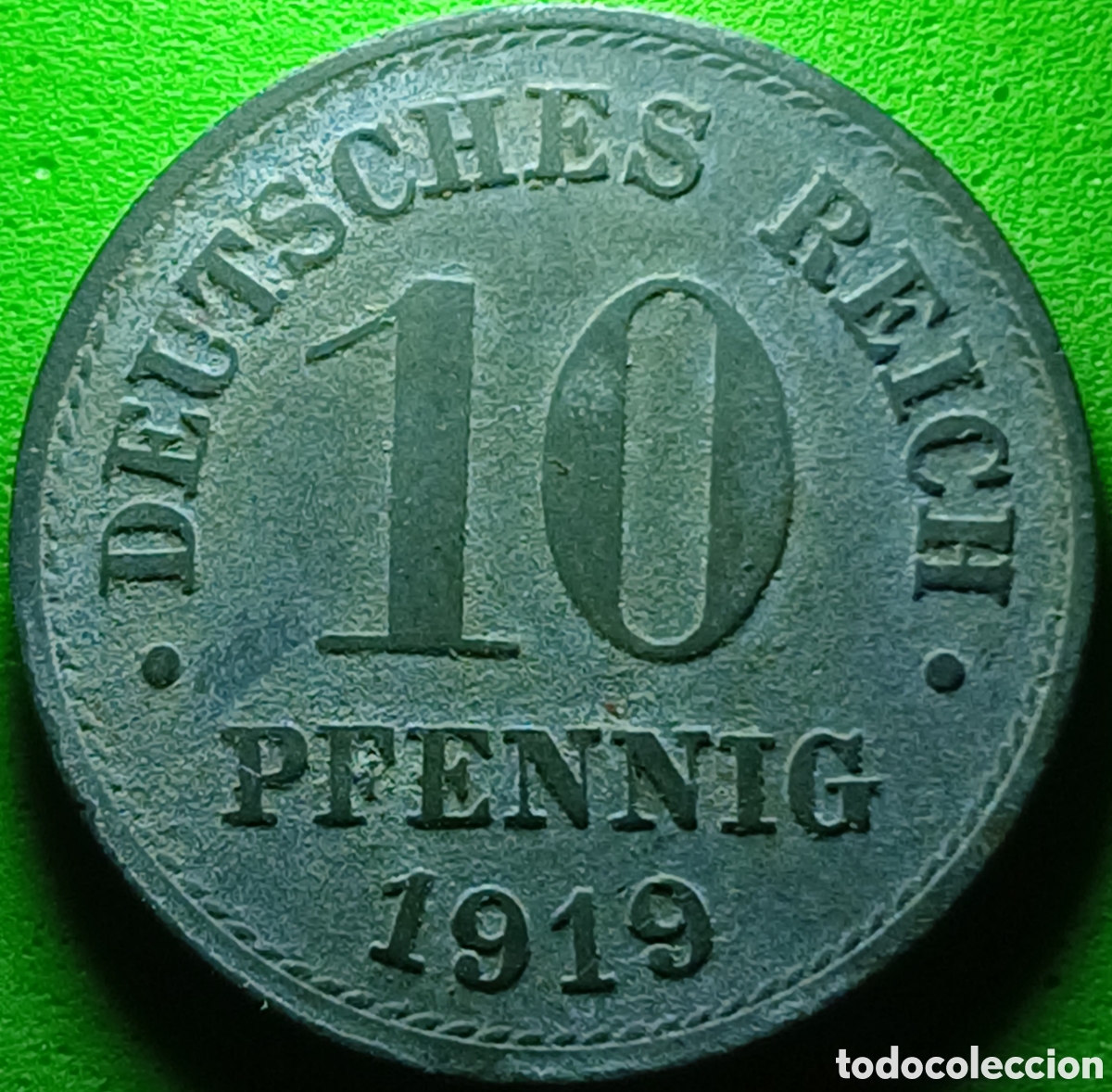 Moedas antigas da Europa: Alemania Imperio 10 pfennig 1919 km#26