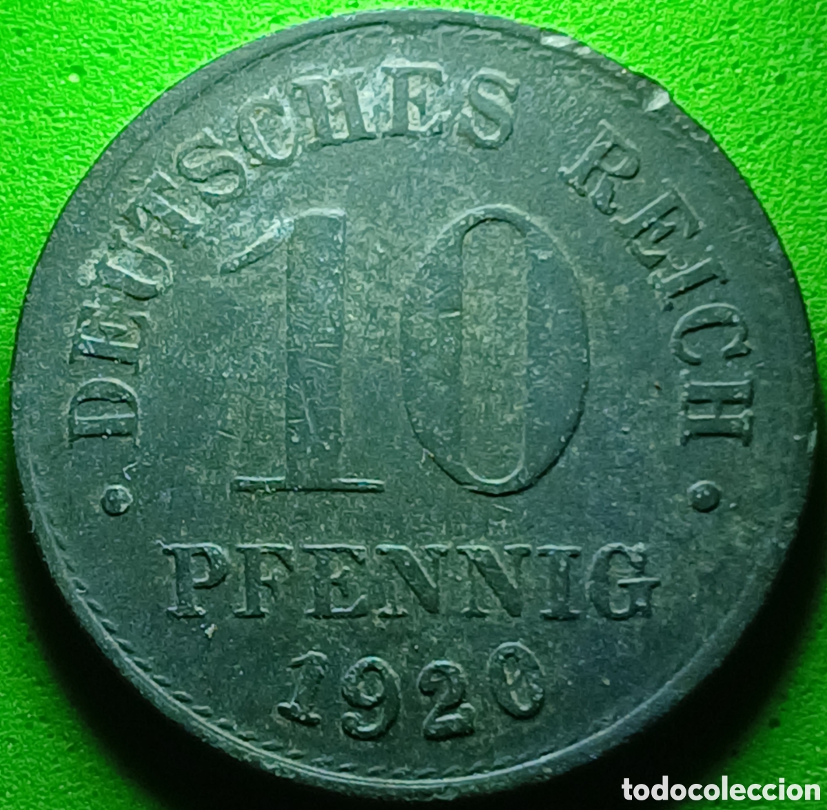 Moedas antigas da Europa: Alemania Imperio 10 pfennig 1920 km#26