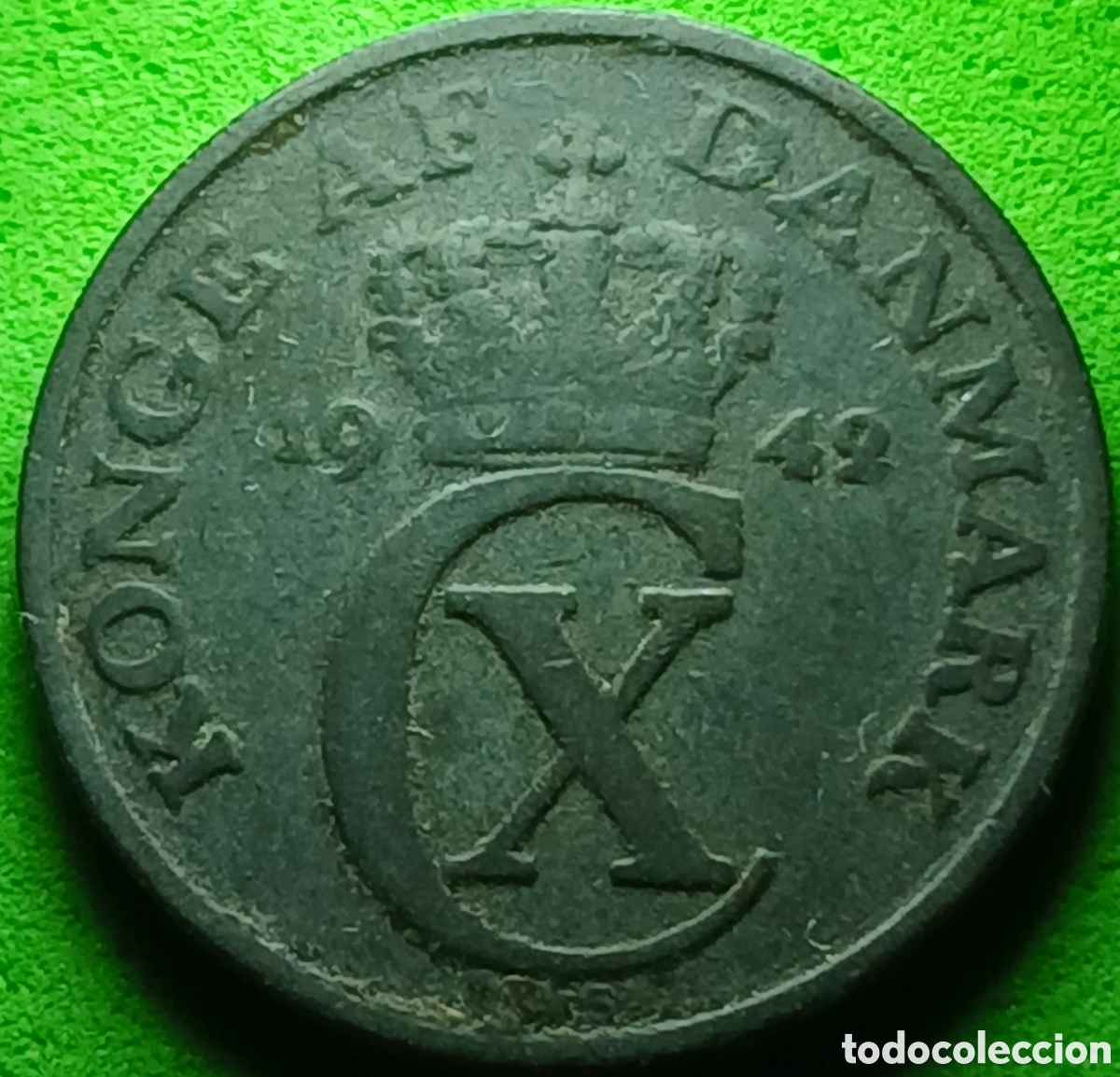 Moedas antigas da Europa: Dinamarca 1 ore 1942 km#832
