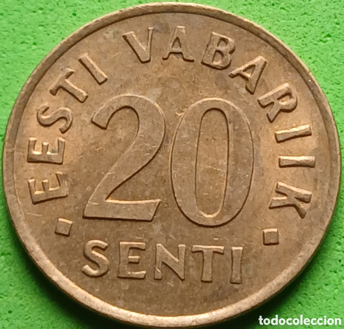 Alte M&uuml;nzen aus Europa: Estonia 20 sent&iacute; 1992 km#23