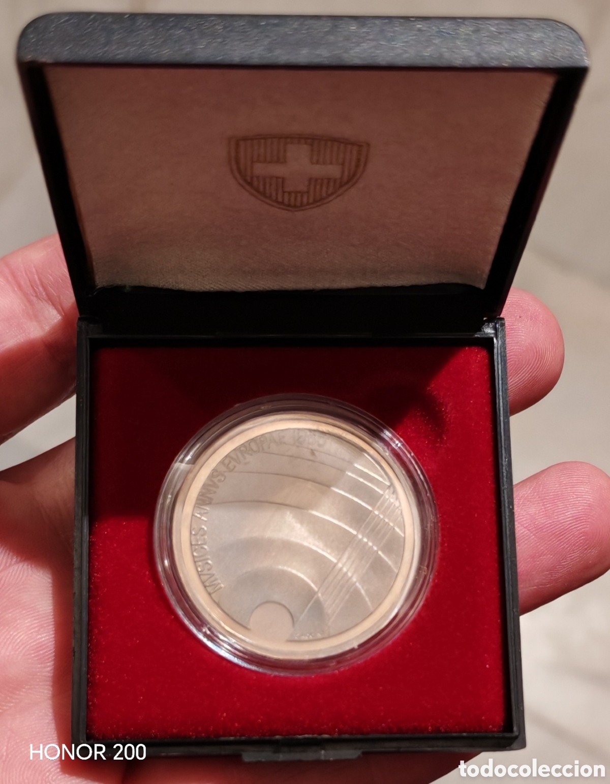 Monnaies anciennes de Europe: Suiza 5 Francos 1985. A&ntilde;o Europeo de la M&uacute;sica. KM. 64. Proof