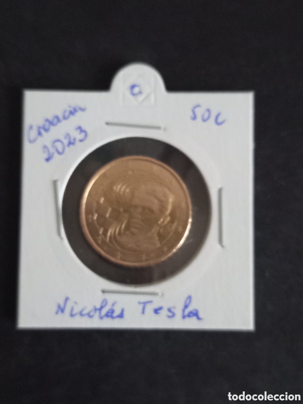 Monedas antiguas de Europa: Croacia, 2023. 50 c CIRCULADOS. Nicol&aacute;s Tesla. Pedido m&iacute;nimo 3 &euro;. Ver fotos.