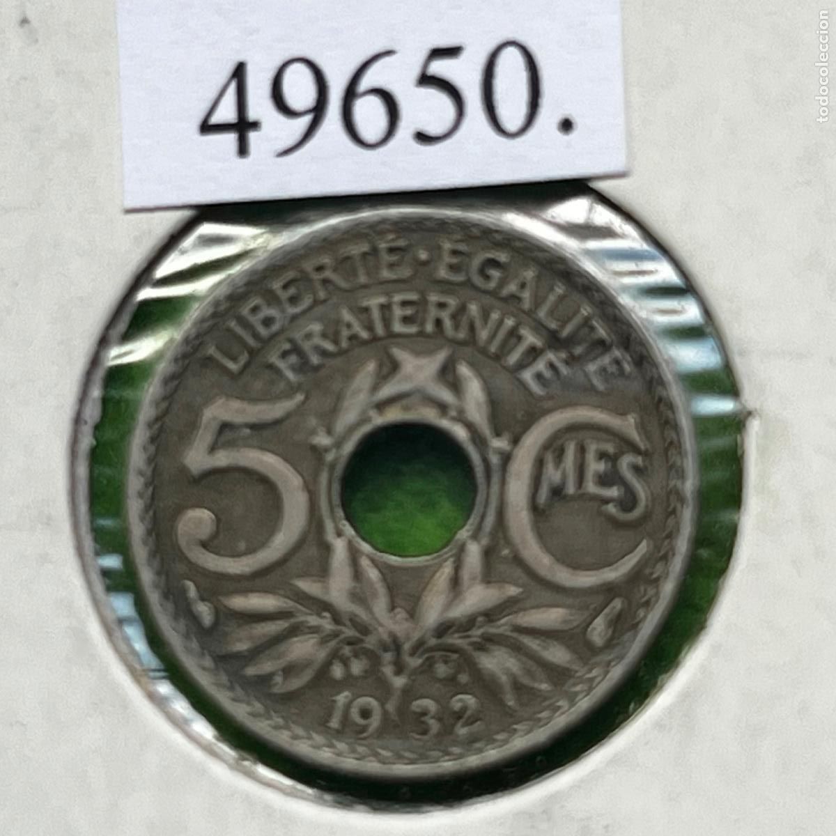 Monedas antiguas de Europa: Francia 5 c&eacute;ntimos 1932