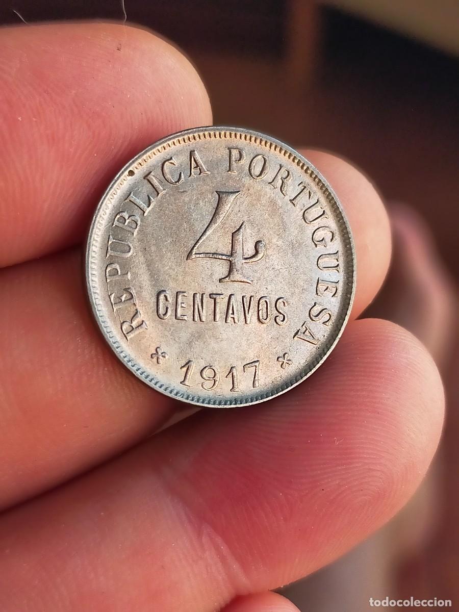 Monnaies anciennes de Europe: MONEDA DE 4 CUATRO CENTAVOS REPUBLICA PORTUGUESA PORTUGAL 1917 MUY BUENA CONSERVACION