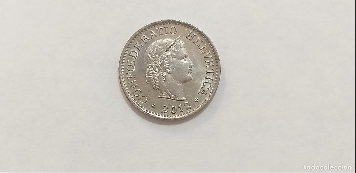 Monnaies anciennes de Europe: Moneda de SUIZA. HELVETIA. 10 diez CENTIMOS RAPPEN. A&ntilde;o 2012. CIRCULADA