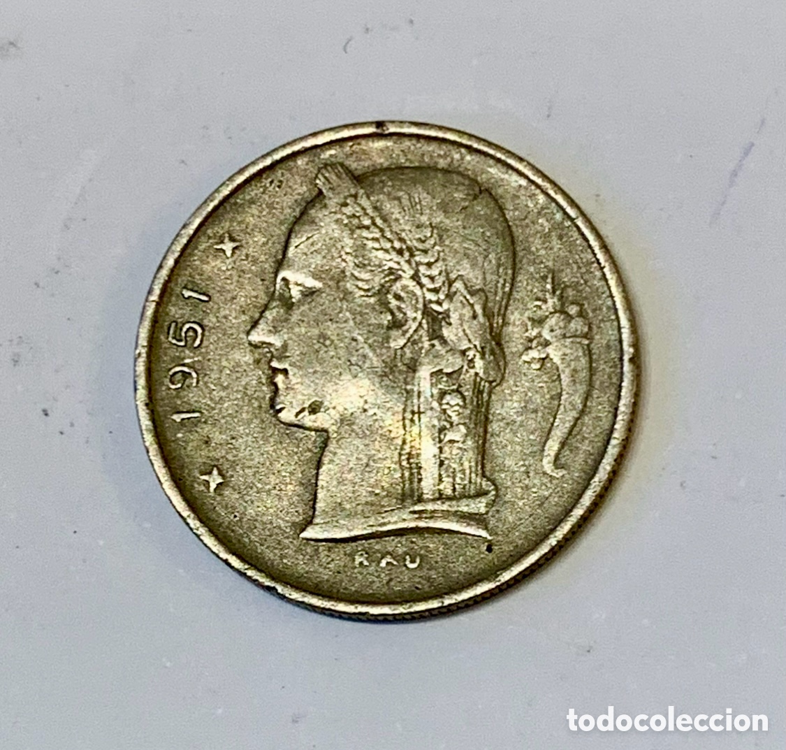 Old Coins of Europe: Moneda. Belgie. 1 Francs. 1951.
