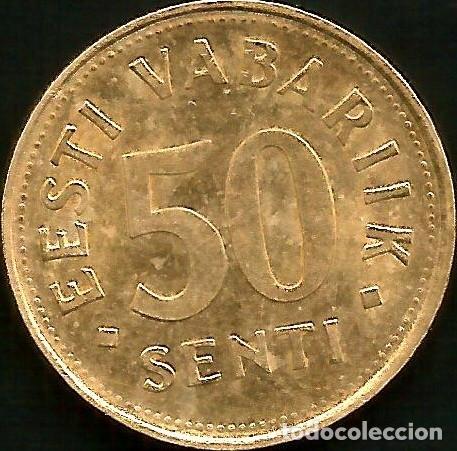 Monnaies anciennes de Europe: ESTONIA 1992 - 50 SENTI - KM 24 - CIRCULADA