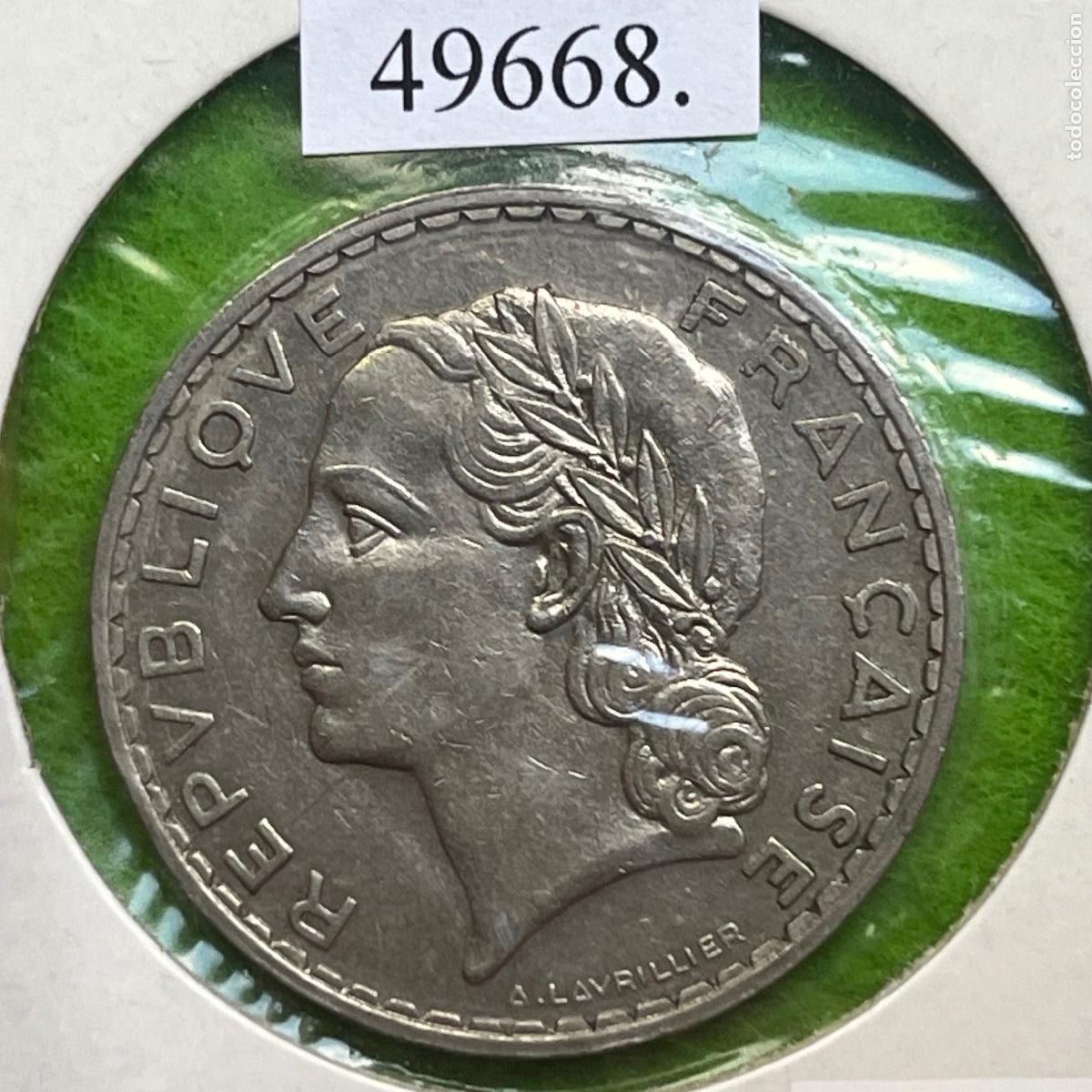 Monedas antiguas de Europa: Francia 5 francos 1933, Ni, Marianne A. H. Lavrillier