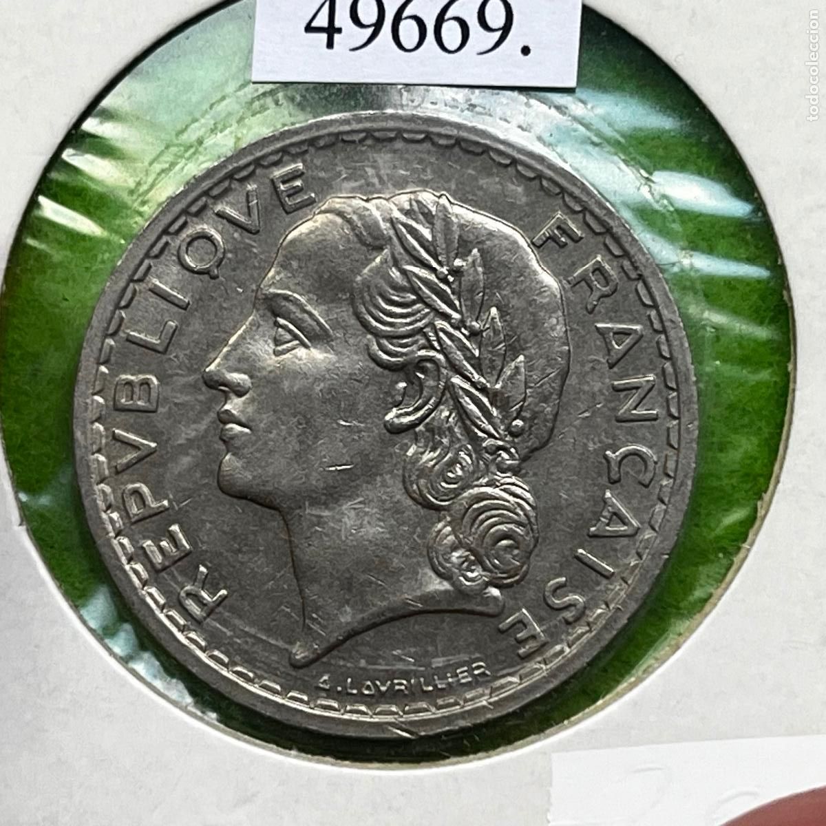 Monedas antiguas de Europa: Francia 5 francos 1935, Ni, Marianne A. H. Lavrillier