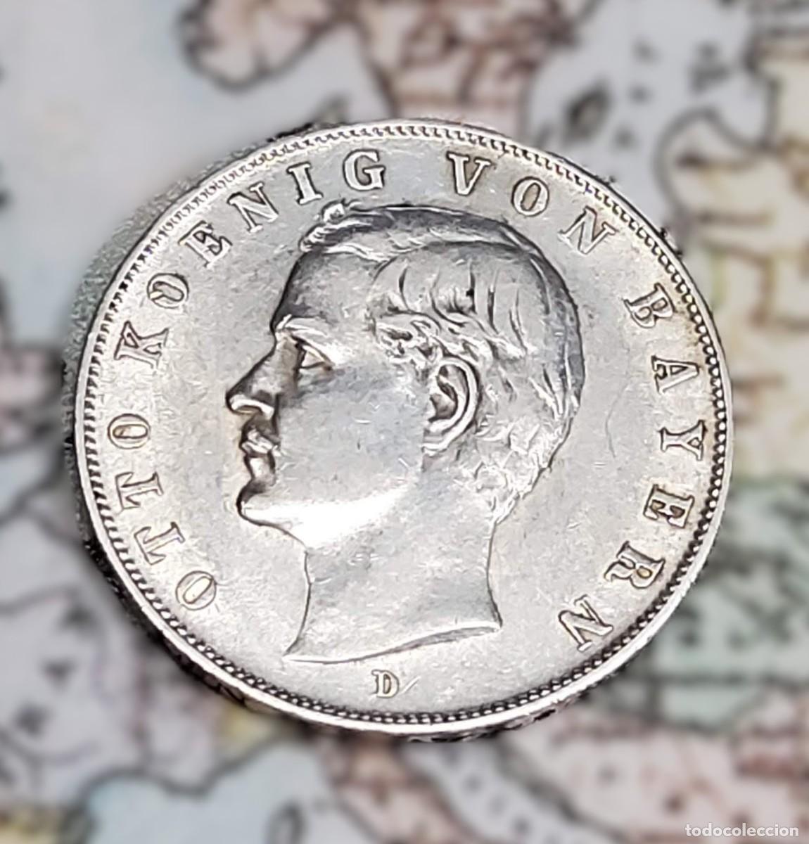 Monnaies anciennes de Europe: 3 MARCOS DE PLATA DE ALEMANIA DEL A&Ntilde;O 1910-D.SIN CIRCULAR.