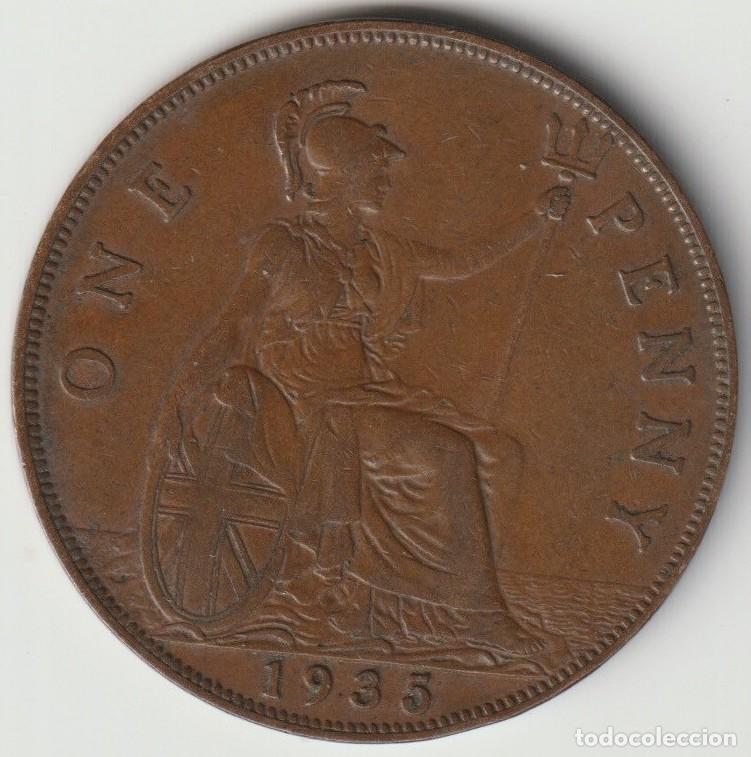 Monete antiche di Europa: Gran Breta&ntilde;a. 1 Penny 1935 George V