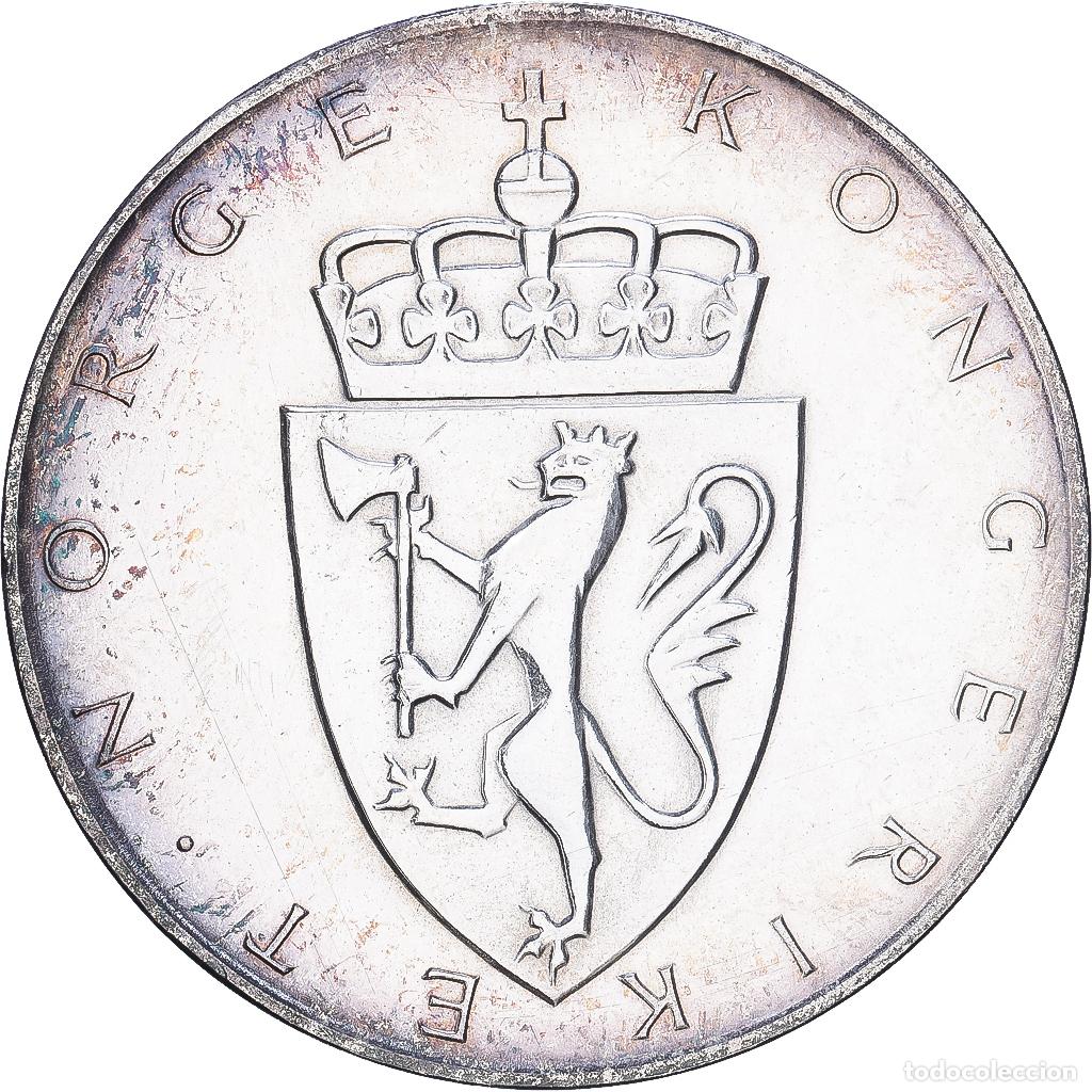 Old Coins of Europe: [#1547647] Noruega, Olav V, 10 Kroner, 1964, Kongsberg, Plata, EBC, KM:413