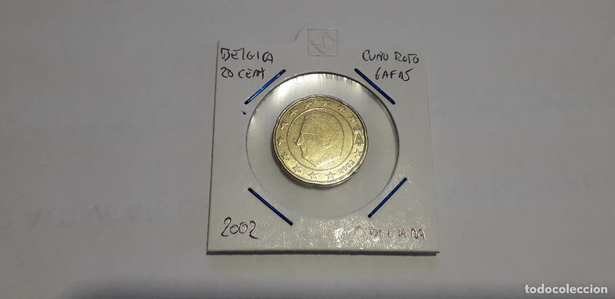 Monedas antiguas de Europa: 003891NUM-X0133-Belgica- 20 cent &euro; -2002- Cu&ntilde;o roto gafas - encartonada