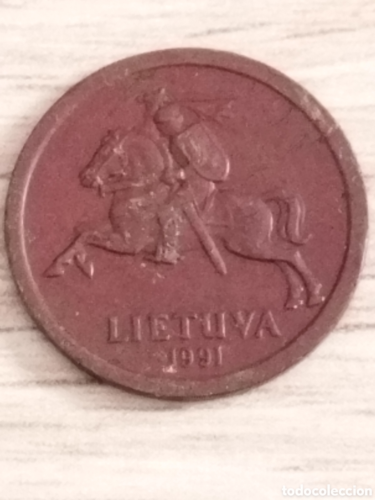 Monedas antiguas de Europa: Lituania moneda de 10 centas de 1991 km#88 Birmingham