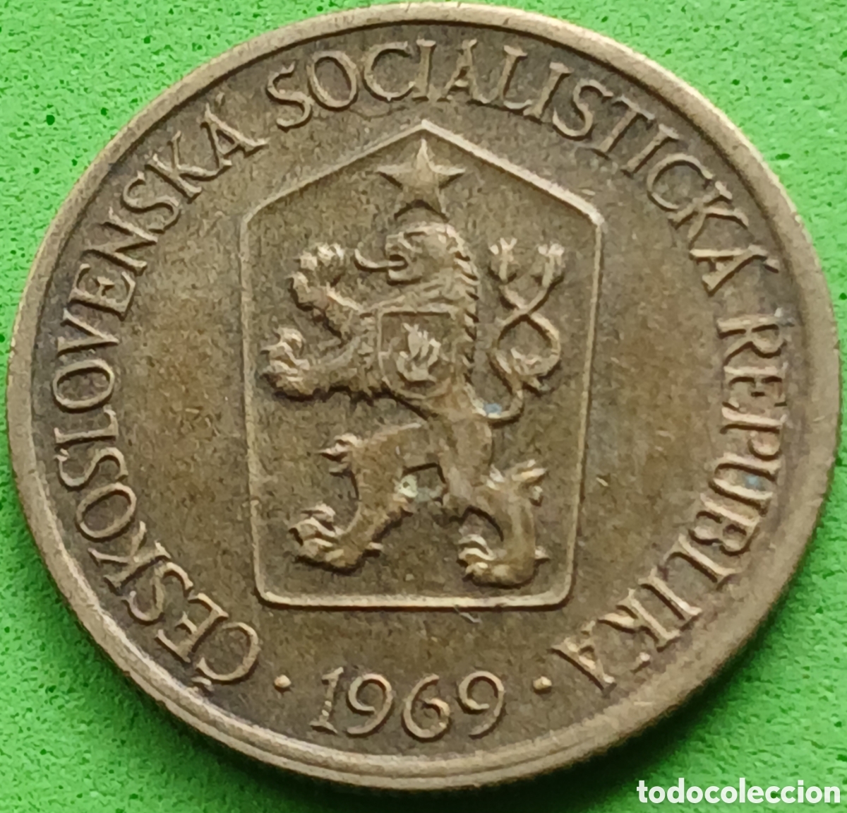 Alte M&uuml;nzen aus Europa: Checoslovaquia 1 corona 1969 km#50