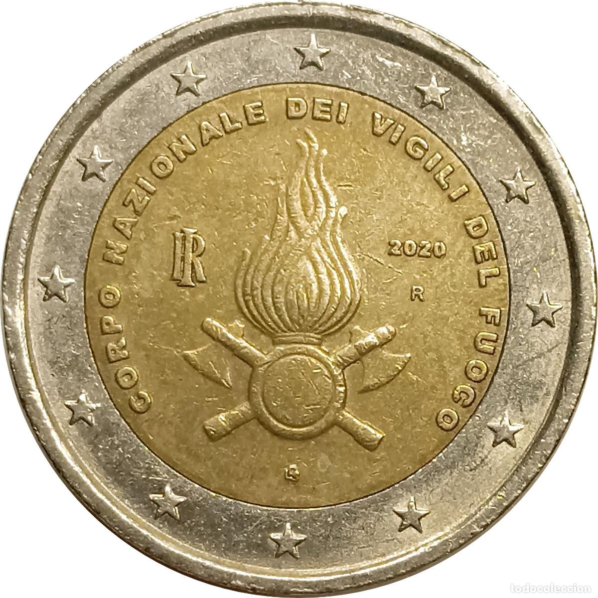 Monedas antiguas de Europa: Italia. 2 euros 2020. Cuerpo Nacional de Bomberos. #UC 104. (144).