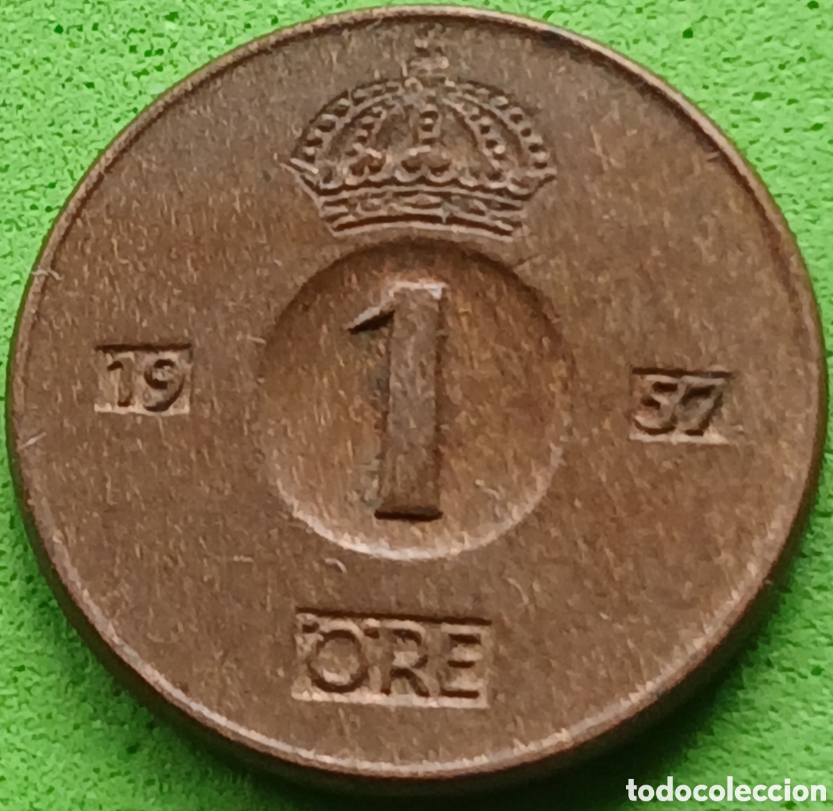Monedas antiguas de Europa: Suecia 1 ore 1957 km#820