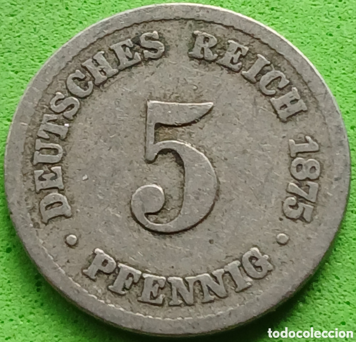 Monedas antiguas de Europa: Alemania Imperio 5 pfennig 1875 B km#3
