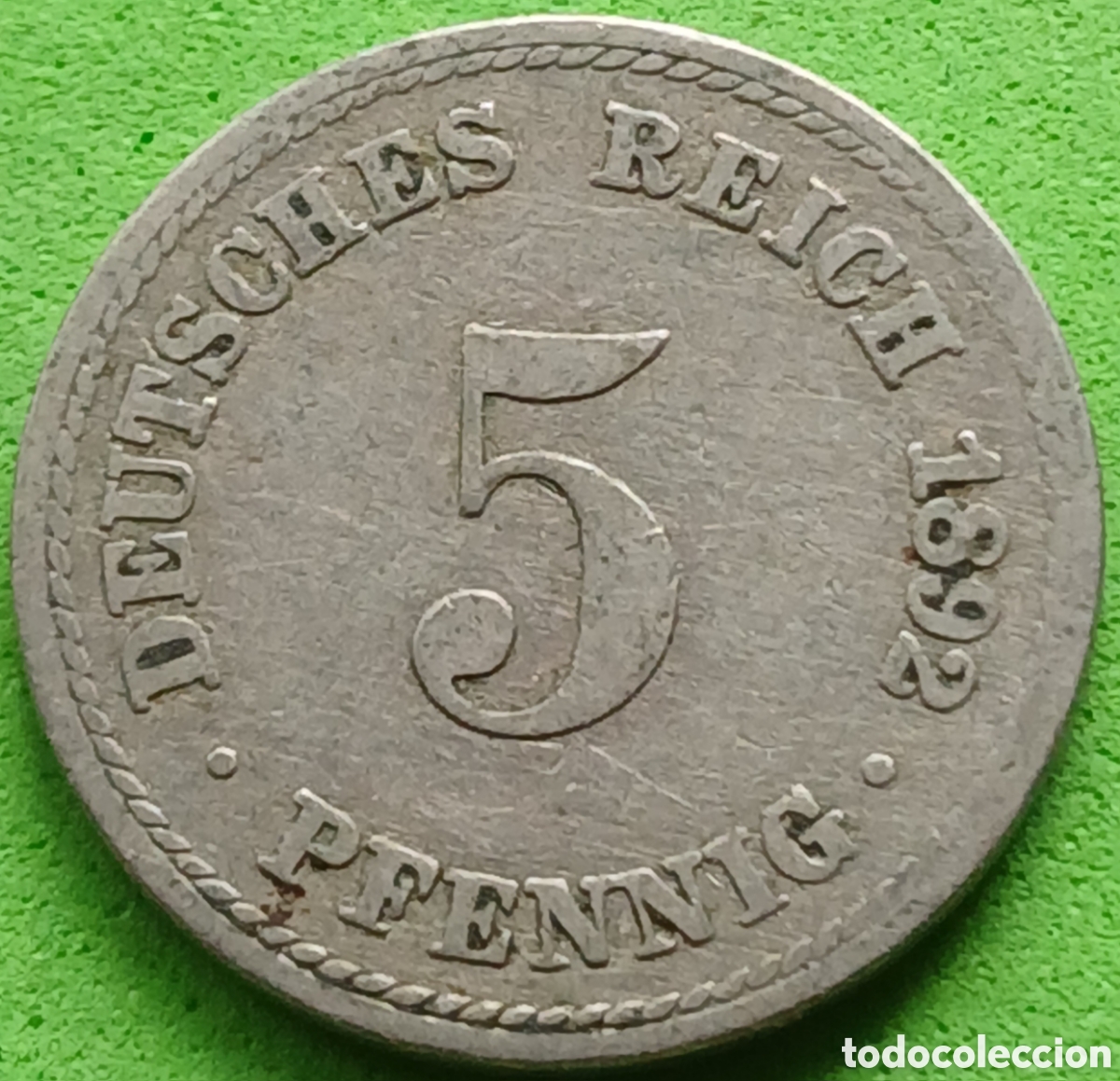 Monedas antiguas de Europa: Alemania Imperio 5 pfennig 1892 A km#11