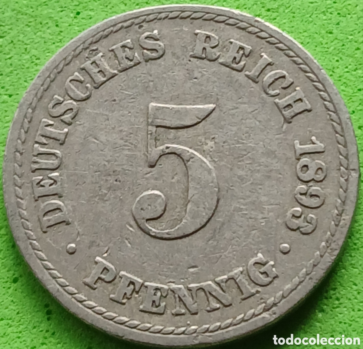 Monedas antiguas de Europa: Alemania Imperio 5 pfennig 1893 A km#11