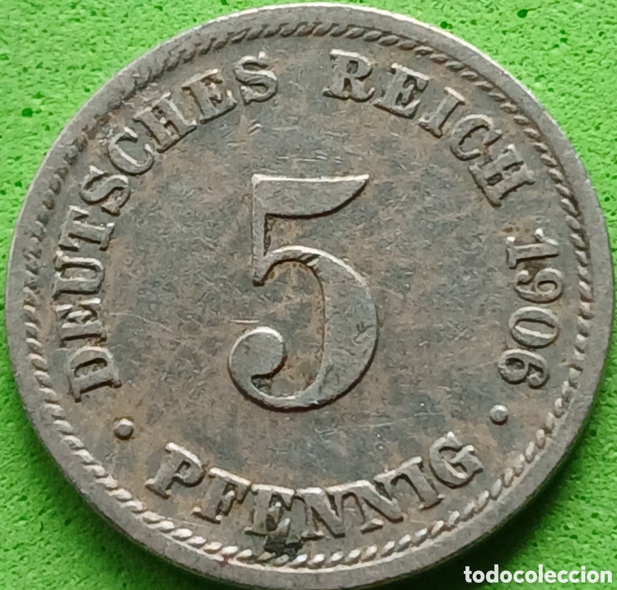 Old Coins of Europe: Alemania Imperio 5 pfennig 1906 D km#11