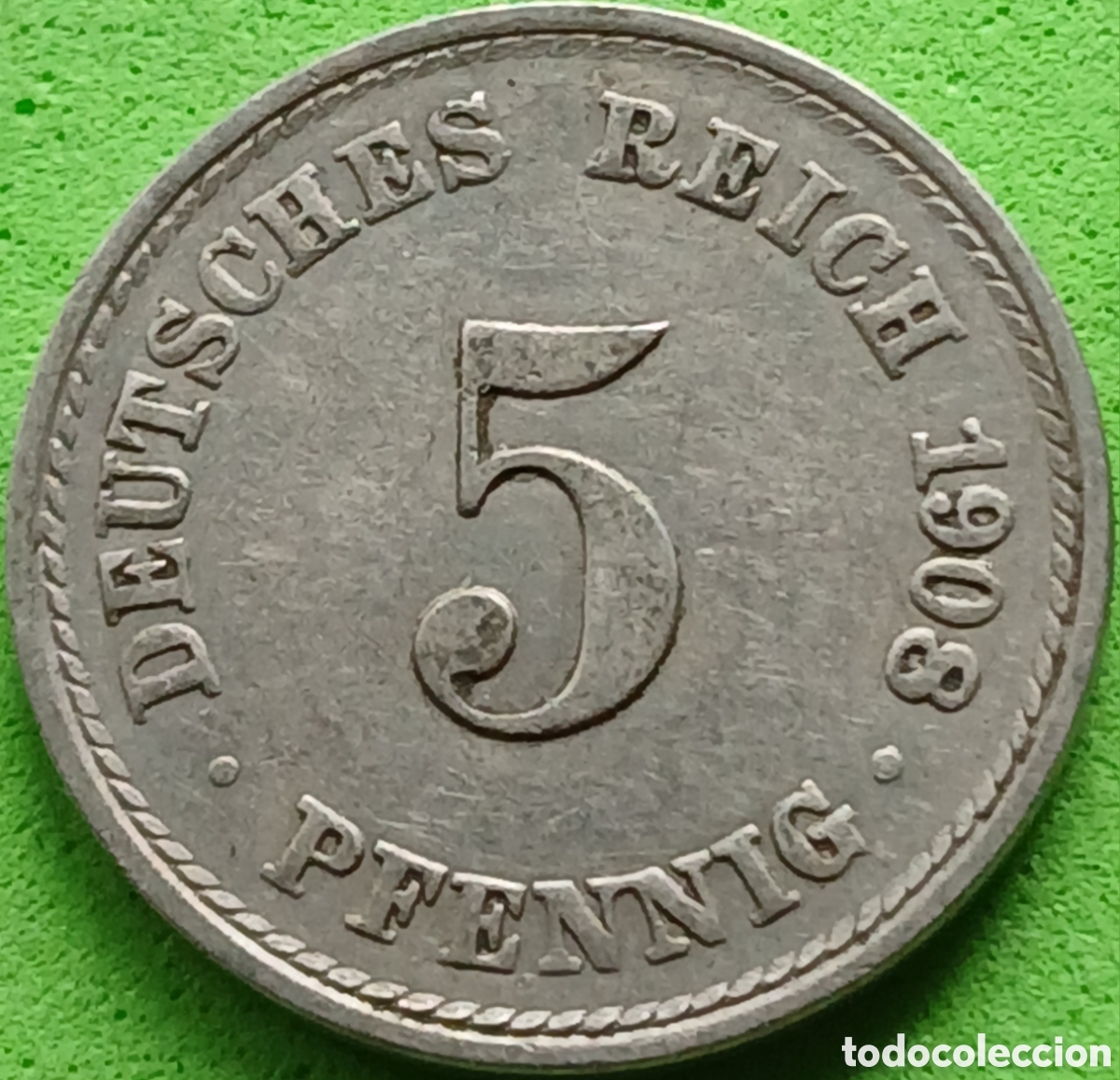 Old Coins of Europe: Alemania Imperio 5 pfennig 1908 A km#11