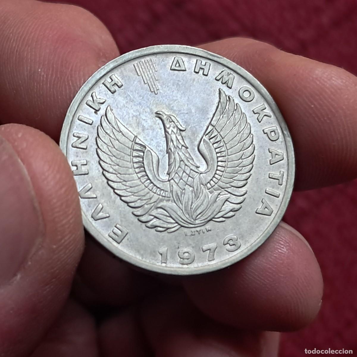Old Coins of Europe: MONEDA DE GRECIA 20 DRACMAS 1973 VF, KM# 112, Sch&ouml;n# 55, N# 562.