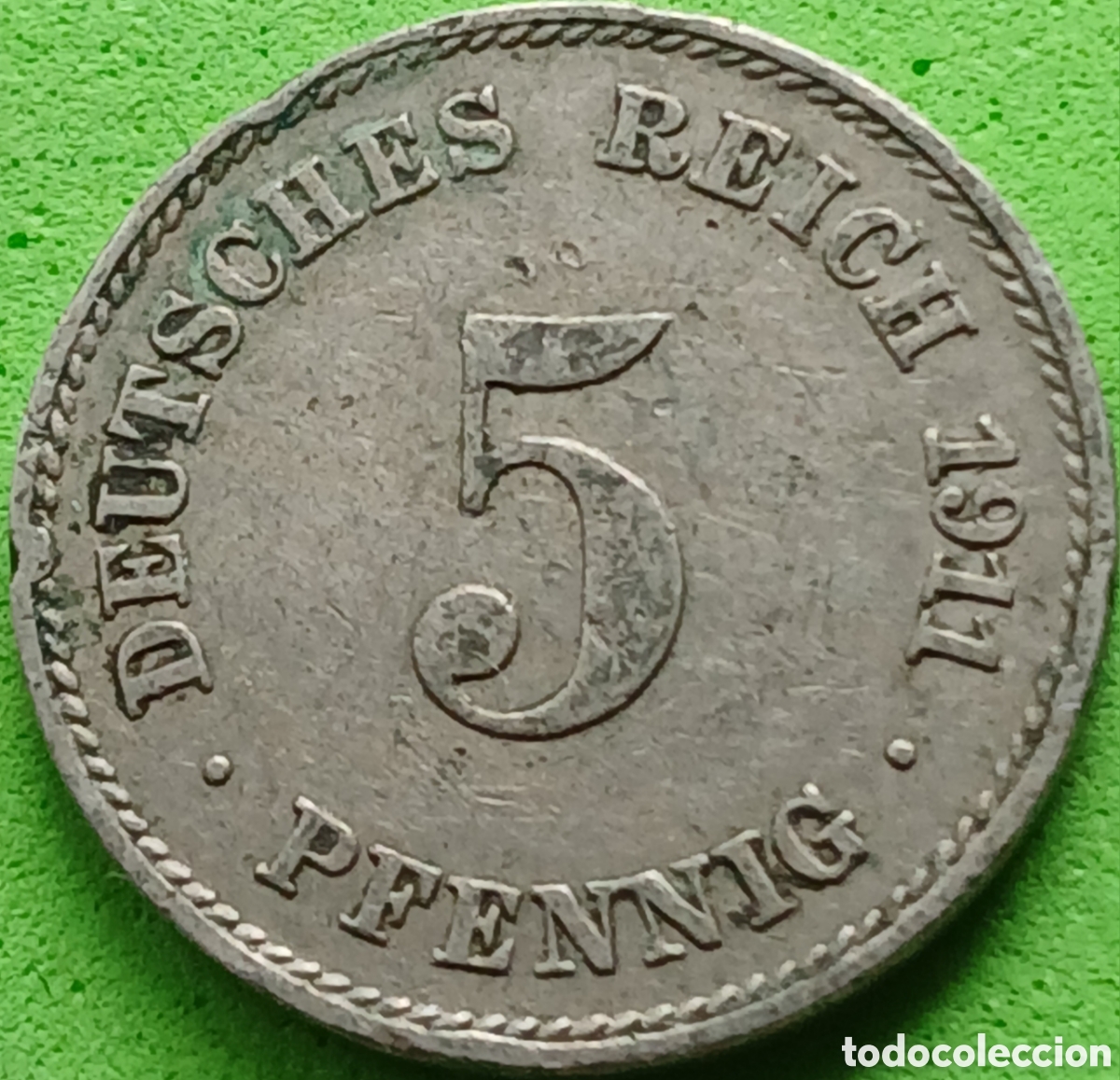 Old Coins of Europe: Alemania Imperio 5 pfennig 1911 J km#11