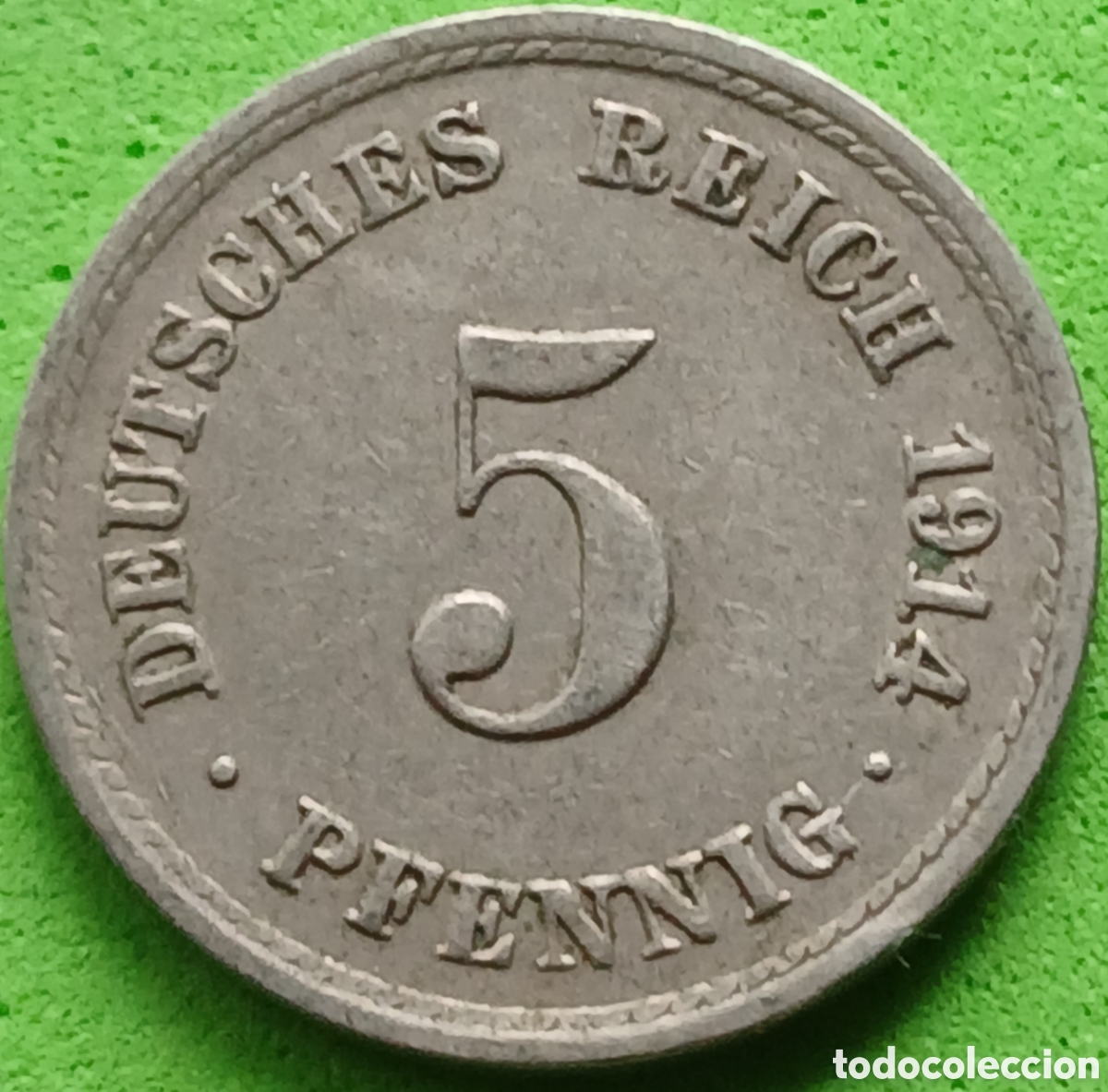 Monnaies anciennes de Europe: Alemania Imperio 5 pfennig 1914 A km#11