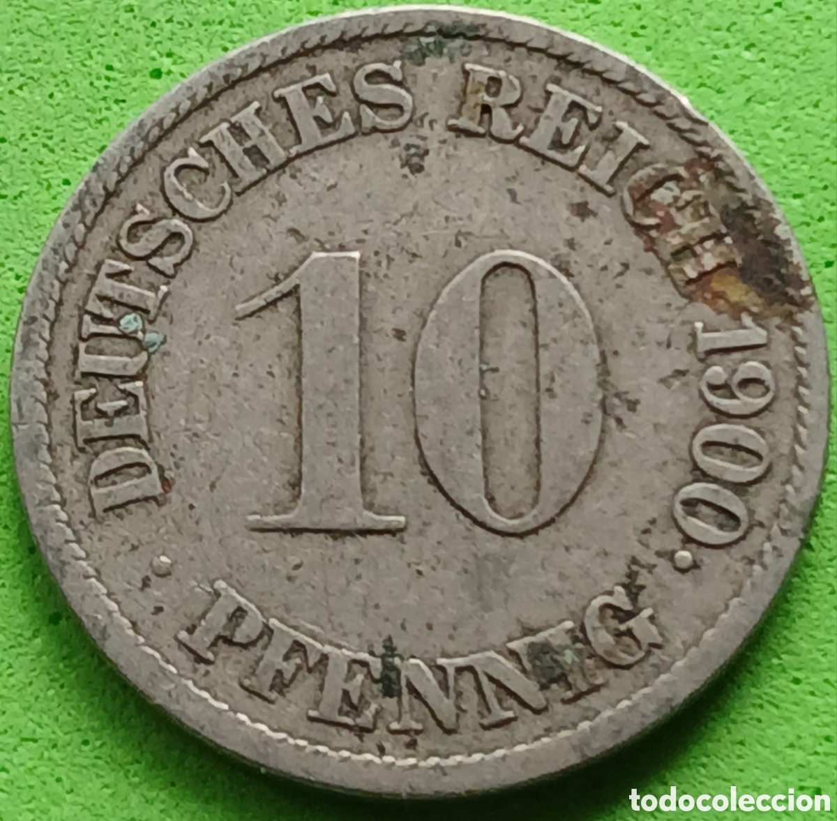 Old Coins of Europe: Alemania Imperio 10 pfennig 1900 J km#12