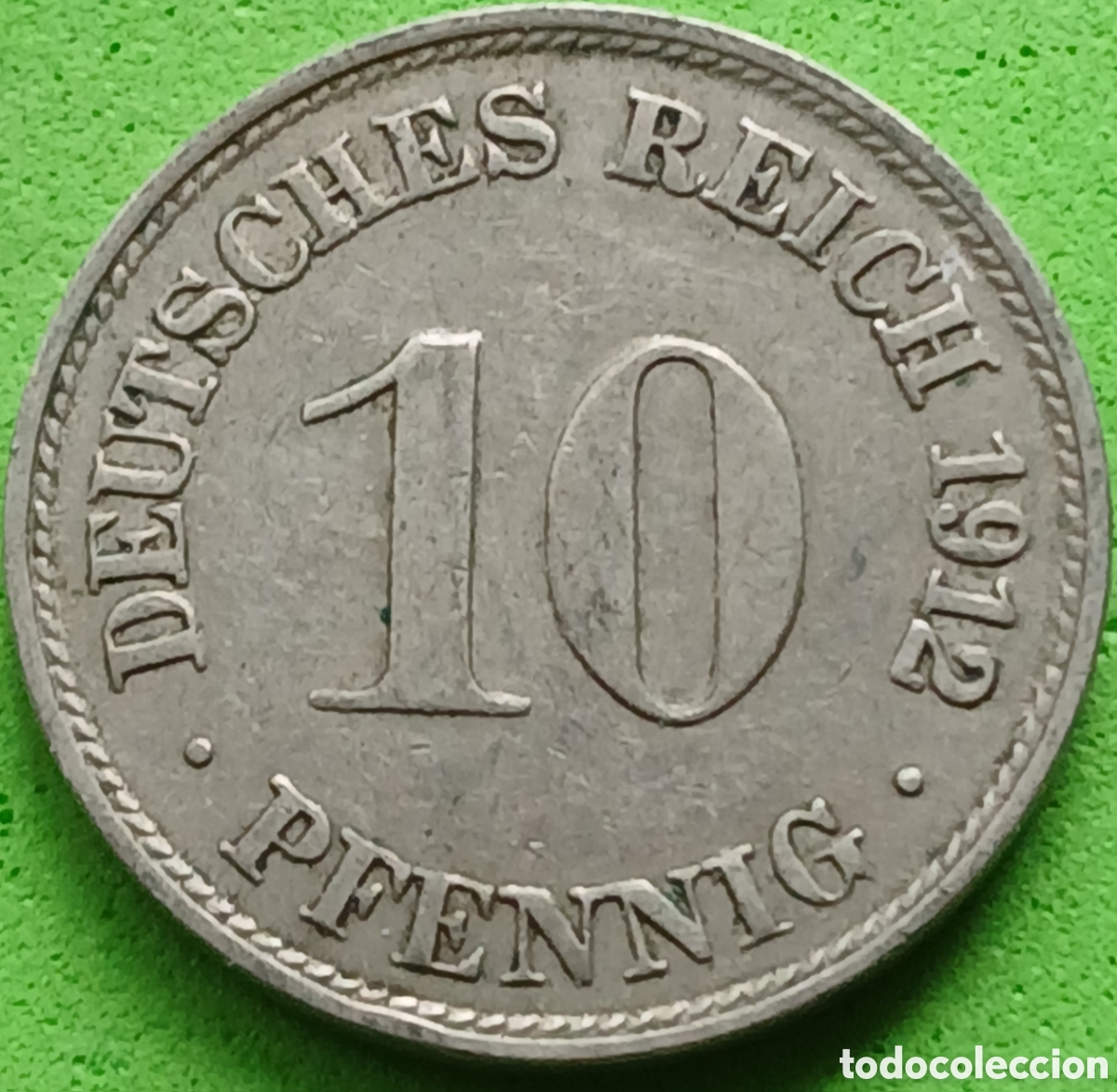 Monnaies anciennes de Europe: Alemania Imperio 10 pfennig 1912 D km#12