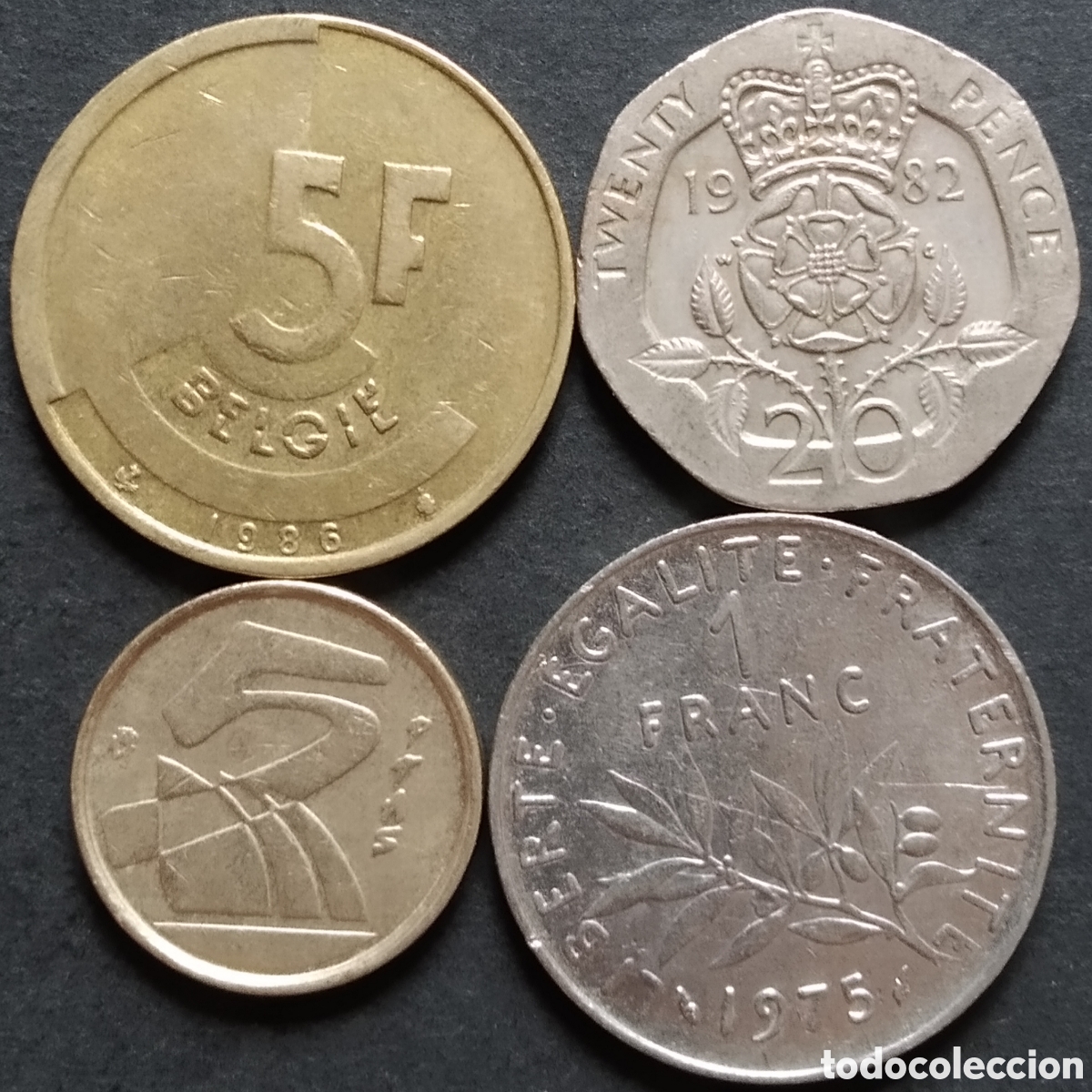 Moedas antigas da Europa: LOTE MONEDAS N&deg; 0228 - LOTE DE 4 MONEDAS INTERNACIONALES