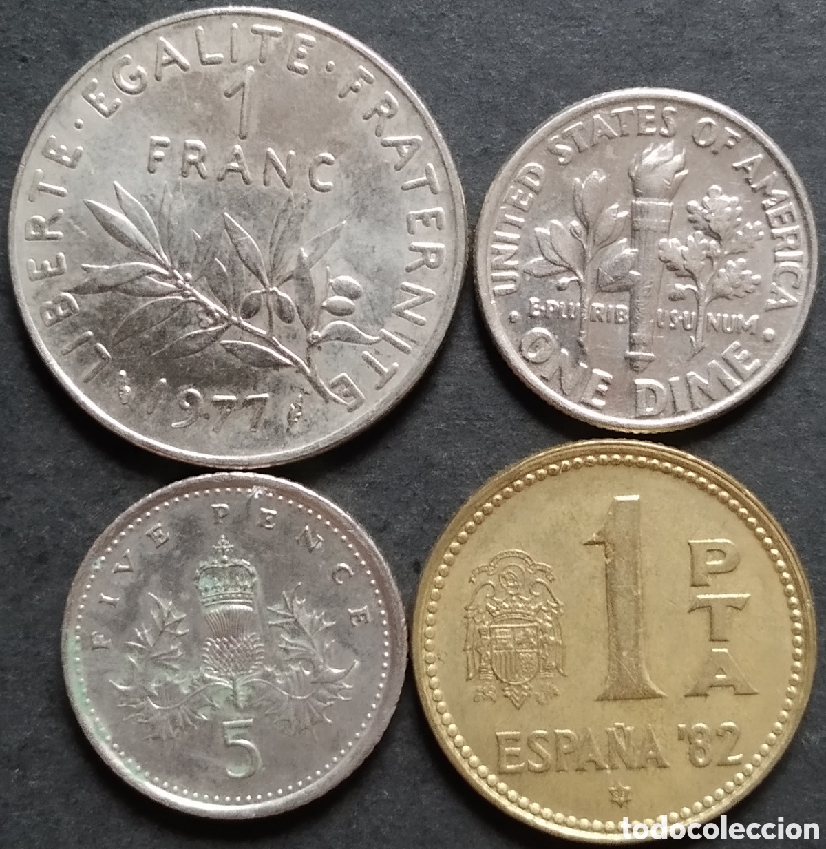 Moedas antigas da Europa: LOTE MONEDAS N&deg; 0229 - LOTE DE 4 MONEDAS INTERNACIONALES
