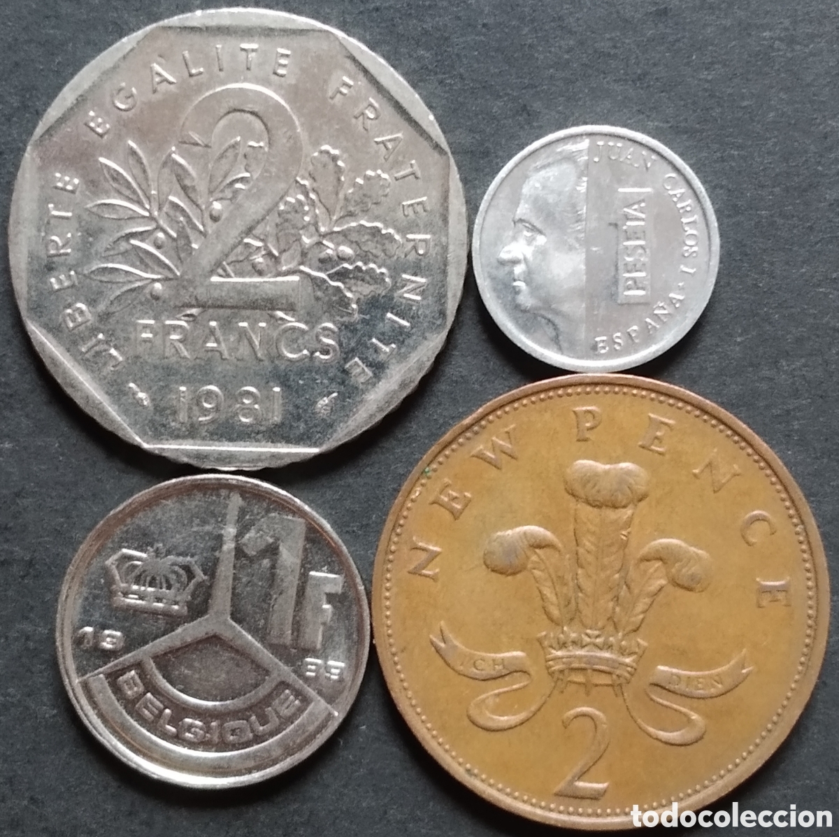 Moedas antigas da Europa: LOTE MONEDAS N&deg; 0230 - LOTE DE 4 MONEDAS INTERNACIONALES
