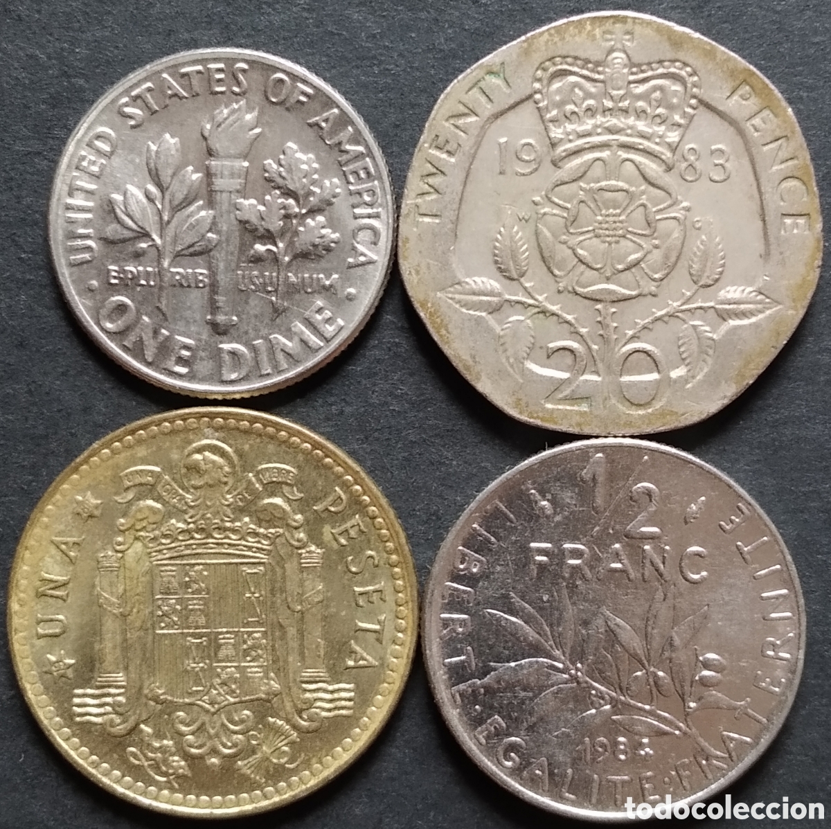 Moedas antigas da Europa: LOTE MONEDAS N&deg; 0231 - LOTE DE 4 MONEDAS INTERNACIONALES