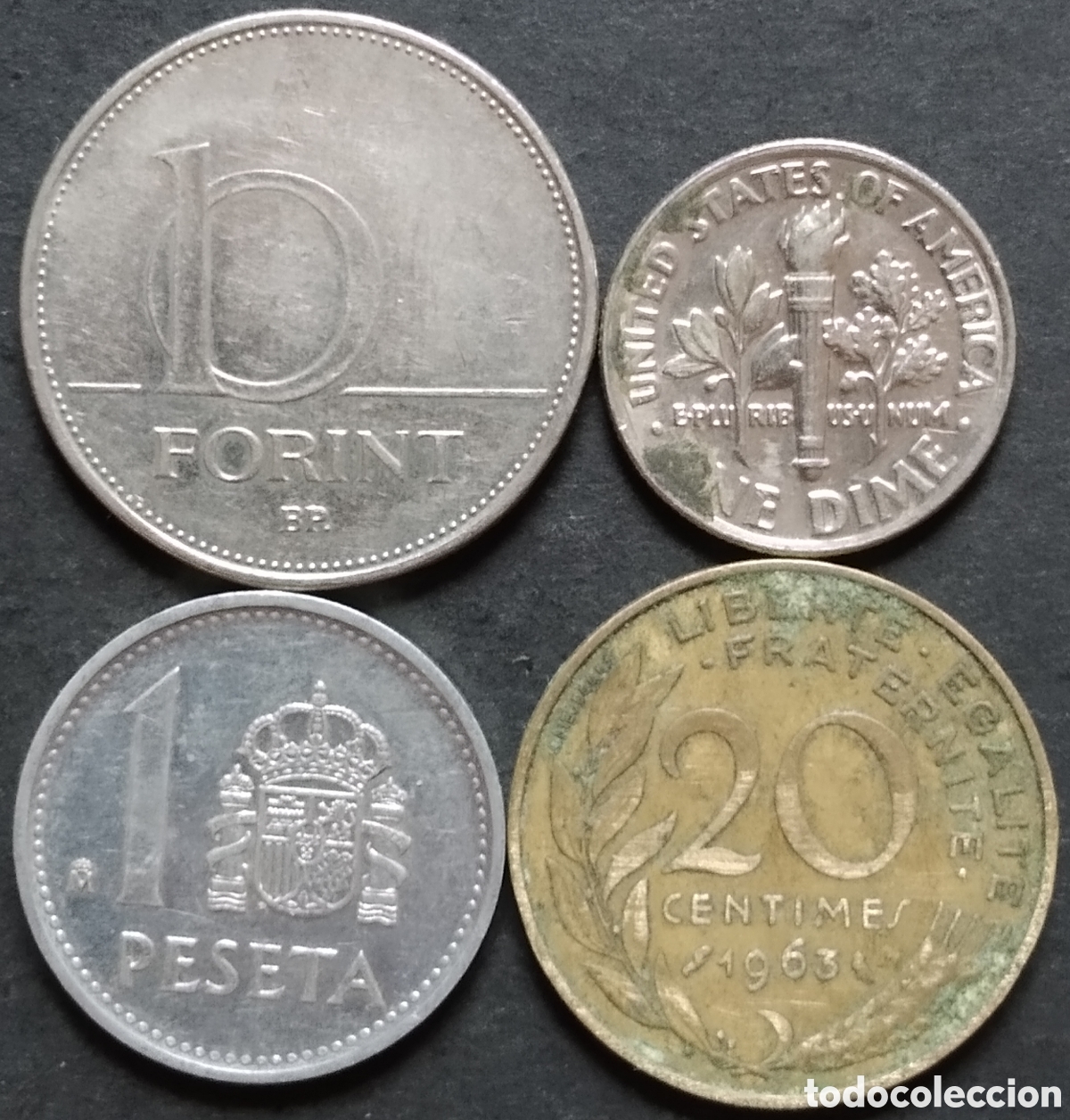 Moedas antigas da Europa: LOTE MONEDAS N&deg; 0232 - LOTE DE 4 MONEDAS INTERNACIONALES