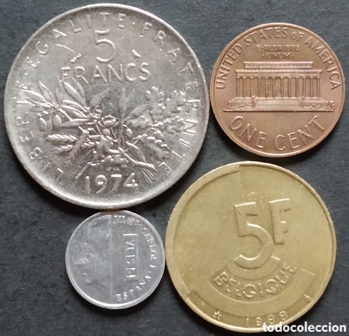 Moedas antigas da Europa: LOTE MONEDAS N&deg; 0233 - LOTE DE 4 MONEDAS INTERNACIONALES