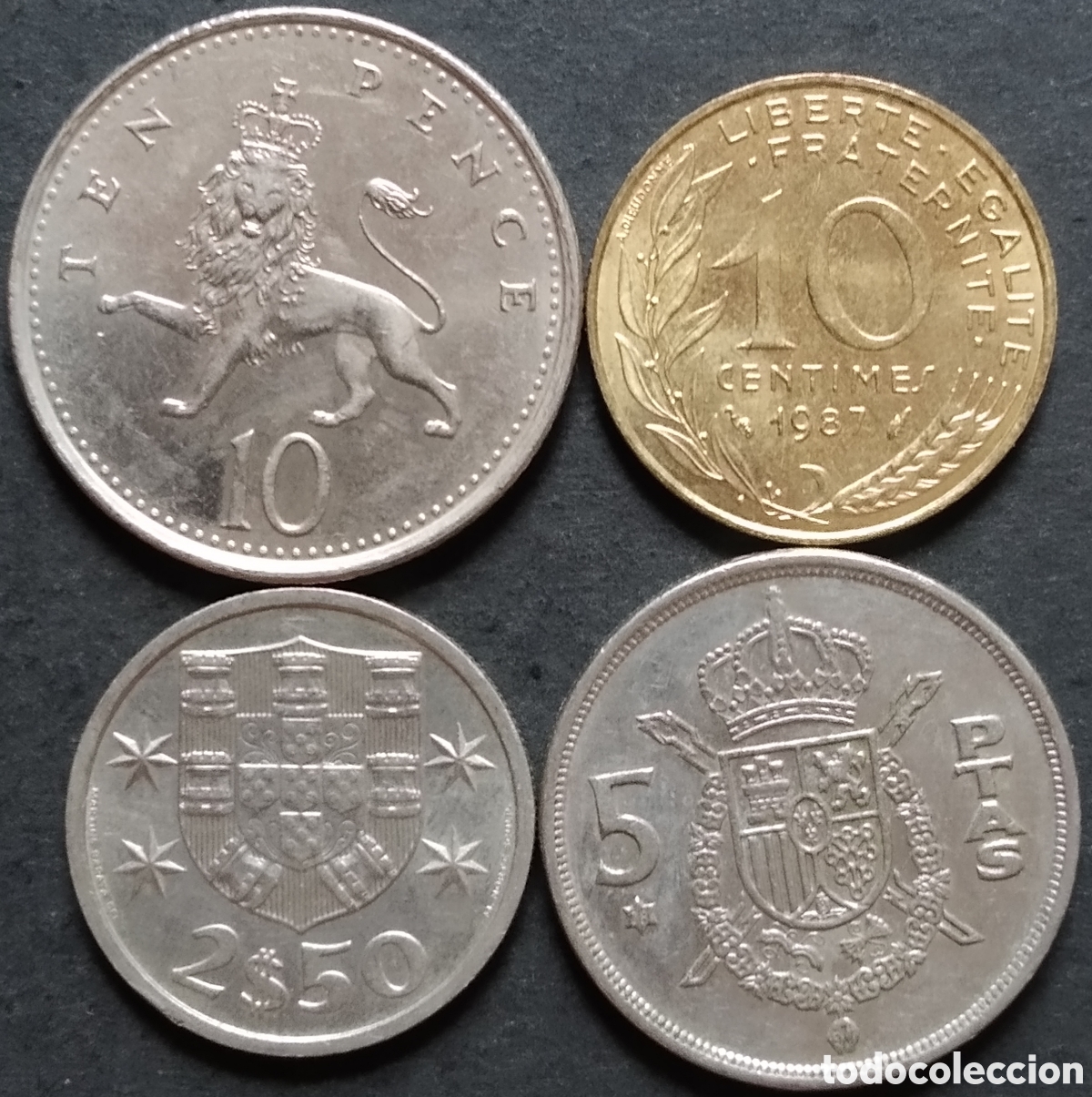 Moedas antigas da Europa: LOTE MONEDAS N&deg; 0235 - LOTE DE 4 MONEDAS INTERNACIONALES