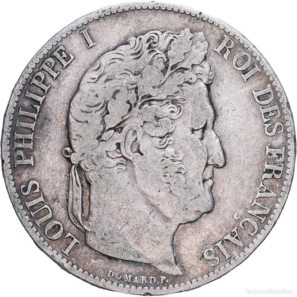 Monedas antiguas de Europa: [#1552452] Francia, Louis Philippe I, 5 Francs, 1846, Paris, Plata, BC+, Gadoury:678a