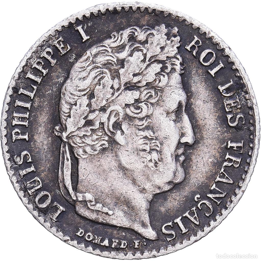 Monedas antiguas de Europa: [#1547821] Francia, Louis Philippe I, 1/4 Franc, 1842, Rouen, Plata, MBC, Gadoury:355